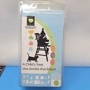 Cricut Childs Year Cartridge Font Shapes Full Keypad Overlay Handbook New Sealed